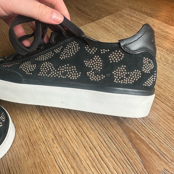 Rag and Bone women’s RB Army low top sneaker, studded leopard, black gold, 38.5 - Picture 8 of 13